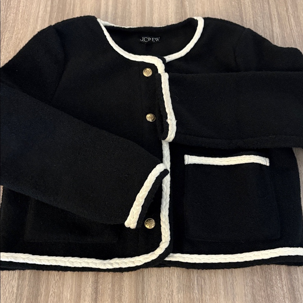 J. Crew Cropped bouclé yarn lady jacket blazer Size Small - Picture 6 of 9